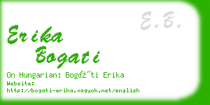 erika bogati business card